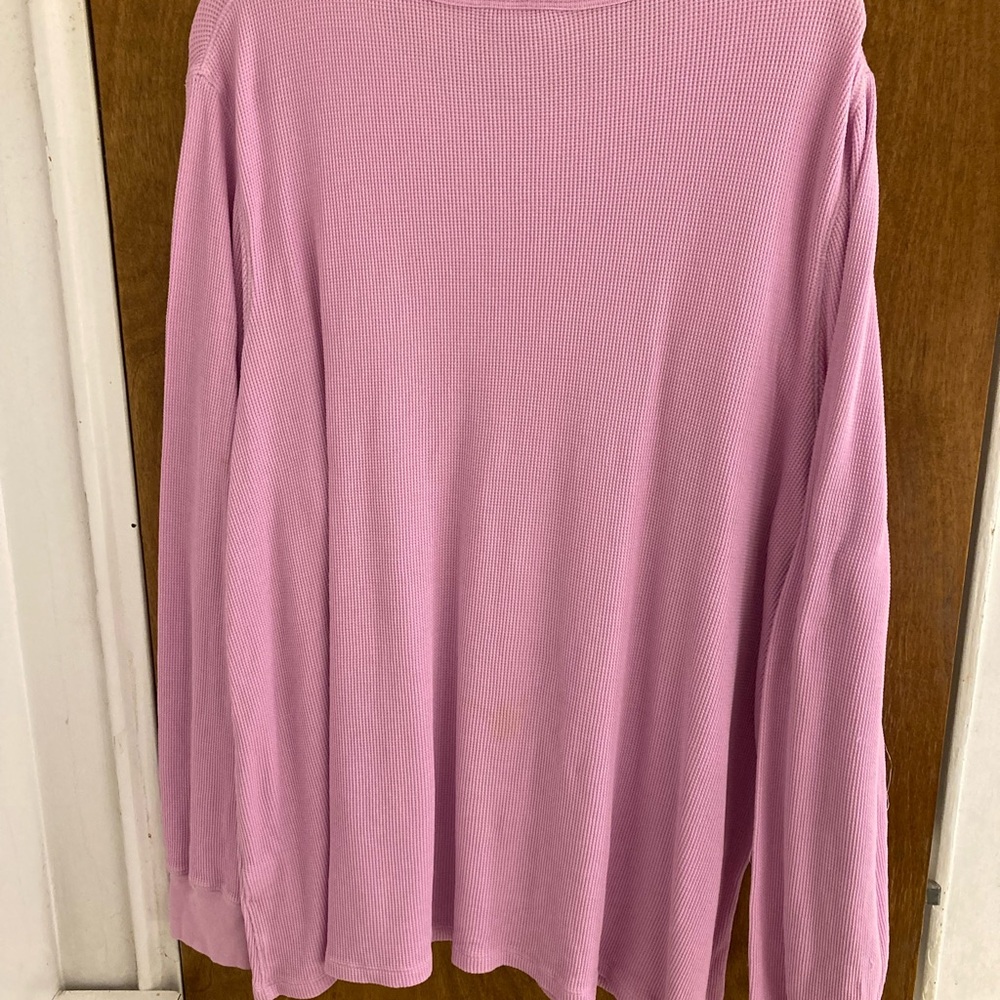 Lands and soft pink waffle knit long sleeve shirt - Picture 8 of 8